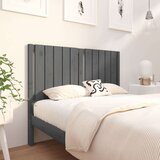  Posteljno vzglavje sivo 125,5x4x100 cm trdna borovina, (20648135) | Shoptok.si