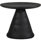  Pomoćni stol crni Ø50x40 cm Puno drvo Mango | Shoptok.si