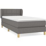  Krevet s oprugama i madracem tamnosivi 100 x 200 cm od tkanine | shoptok.hr