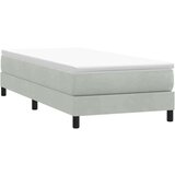 Box Spring krevet s madracem svijetlo sivi 80x220 cm samt | shoptok.hr