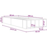  Okvir kreveta s pohranom Bijela 80 x 200 cm Konstruirano drvo | shoptok.hr