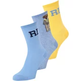 Polo Ralph Lauren Čarape morsko plava / svijetloplava / plava melange / žuta