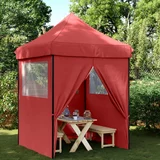 vidaXL Zložljivi pop-up šotor za zabave 4 stranice bordo