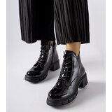Gemre Black insulated patent ankle boots Vinceza | ePonuda.com