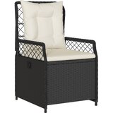  3-dijelni vrtni blagovaonski set s jastucima od poliratana crni Crna 80 x 80 x 74 cm | Shoptok.si