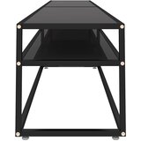 TV ormarić crni 220 x 40 x 40,5 cm od kaljenog stakla | shoptok.hr