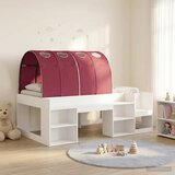  Krevet s tunelom 3 pcs Bijela i crvena Konstruirano drvo | shoptok.hr