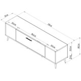 Hanah home tv polica Dekolp2 anthracite silver