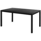  5-dijelni vrtni blagovaonski set od PVC ratana crni Crna Dužina stola 150 cm | shoptok.hr