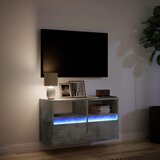  Zidni TV ormarić s LED svjetlima boja betona 80 x 31 x 45 cm | Eponuda.com