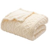 Douceur d intérieur Kremno bela odeja iz sherpa flisa 220x240 cm Edgar – Cene