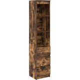  Visoka ploča dimljeni hrast 37,5x35x180 cm izrađeno drvo | shoptok.hr