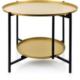 Mondex Lucas Black&Gold Dvonadstropna Mizica Za Kavo 60,5Xh45Cm, (5000158545) Cene