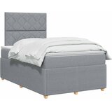  Boxspring krevet s madracem Svjetlosiva 120 x 200 cm Tkanina | shoptok.hr