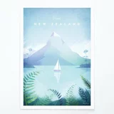 Travelposter Poster New Zealand, A3