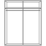 P & B Omara Za Drsnimi Vrati Starter, Bela, Hrast, 170cm | Shoptok.si