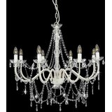  Luster s perlama bijeli 8 žarulja E14 | shoptok.hr