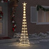 vidaXL LED božično drevesce Toplo bela 138.5 x 138.5 x 399 cm Kovina | Shoptok.si