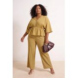 Trendyol Ženske pantalone TBBSS26AR00004, Kaki Cene