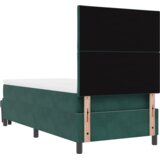  Postelja z vzmetnico z vzmetnico Temno zelena 90 x 200 cm Žamet, (5000126665) | Shoptok.si