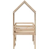  Visoki krevet s krovom 75 x 190 cm od masivne borovine | shoptok.hr