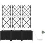  Vrtna saksija 3 pcs Crna 120 x 40 x 142 cm Plastika | Eponuda.com