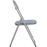  Zložljiva stolica 2 pcs Siva 48 x 43,5 x 81 cm Umjetno usnje, (5000296807) | Shoptok.si