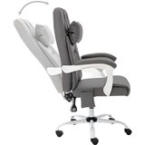 vidaXL masažni pisarniški stol sivo umetno usnje | Shoptok.si