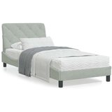  Krevet s madracem svjetlosivi 90x190 cm baršunasti | shoptok.hr