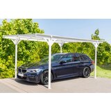 WESTMANN aluminijska nadstrešnica za automobile s ravnim krovom Helsinki bijela 15 m2 (3x5 m) | BRANDED IN GERMANY Cijene