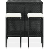  3-dijelni barski set od poliratana crni | shoptok.hr