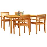  Vrtni set za objed 5 kom. Smeđa Čvrsto drvo akacije | shoptok.hr