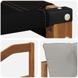  Set vanjskih sofa Čvrsto drvo akacije i Textilene Prirodna | shoptok.hr