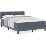 Box Spring Krevet s Madracem Tamno Siva 160x200 cm Baršun | shoptok.hr