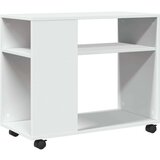vidaXL Bočni stolić s kotačima bijeli 70x35x60 cm konstruirano drvo | shoptok.hr