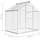 Vanjski kavez za ptice od aluminija 178 x 122 x 194 cm | shoptok.hr