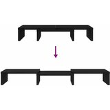 Podesivi stalak za monitor crni hrast 60x24x10,5 cm inženjerski drvo | shoptok.hr