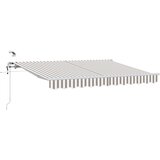  Povlačivi tende Svijetlo siva i bijela. 450 × 350 cm Poliester | shoptok.hr