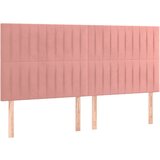 The Living Store posteljno vzglavje 4 kosa roza 90x5x78/88 cm žamet - vzglavje, (21495345) | Shoptok.si