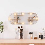  Zidno ogledalo s LED svjetlima 20 x 50 cm stakleno ovalno | shoptok.hr