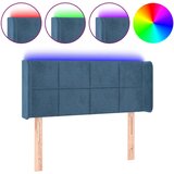 vidaXL LED posteljno vzglavje temno modro 83x16x78/88 cm žamet, (20951738) Cene