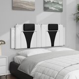  Jastuk za uzglavlje Viana bijelo-crni 140 cm od umjetne kože | shoptok.hr