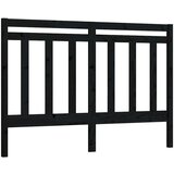  Posteljno vzglavje črno 156x4x100 cm trdna borovina, (20647260) | Shoptok.si