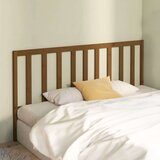  Posteljno vzglavje medeno rjavo 206x4x100 cm trdna borovina, (20684254) | Shoptok.si