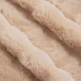 vidaXL Dežnik iz umetnega zajčjega krzna 4 pcs Bež 130 x 150 cm | Shoptok.si