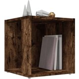  Stranska mizica dimljeni hrast 33x33x34,5 cm konstruiran les, (20714390) | Shoptok.si