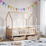 vidaXL Okvir dječjeg kreveta s ladicama bez madraca 70x140 cm od drva Cijene