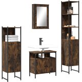  4-dijelni set kupaonskog namještaja boja hrasta drveni | shoptok.hr