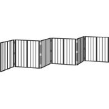  Vrata za pse 6 pcs Crna 60 x 60 cm Cinkani čelik | shoptok.hr