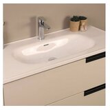 Hanah home Set kupaonskih ormarića s umivaonikom i ogledalom, 2 komada, krem Slike